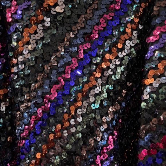 Lee Joran New York sequin(multi color) Black dress (small/med) - Picture 3 of 3
